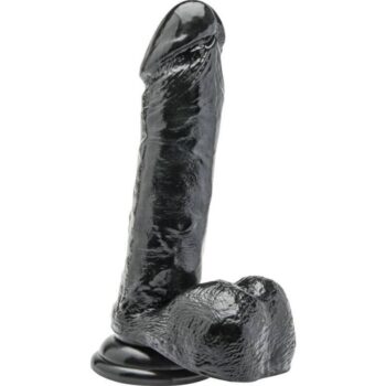 GET REAL - GODE 18 CM AVEC BOULES NOIR-GET REAL-sextoys-lingerie-bdsm-hygiène-sexshop