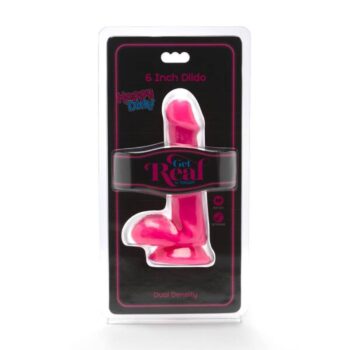 GET REAL - GODE HAPPY DICKS 12 CM BALLES ROSE-GET REAL-sextoys-lingerie-bdsm-hygiène-sexshop
