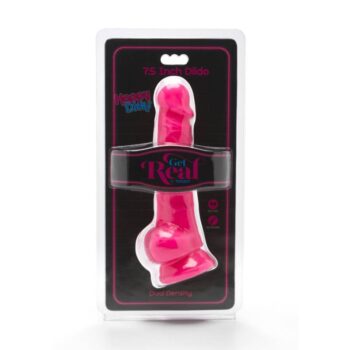 GET REAL - HAPPY DICKS 19 CM AVEC BALLES ROSE-GET REAL-sextoys-lingerie-bdsm-hygiène-sexshop