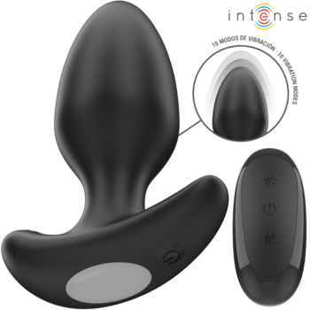 INTENSE - JOEY ANAL PLUG 10 VIBRATIONS NOIR TÉLÉCOMMANDE-INTENSE ANAL TOYS-sextoys-lingerie-bdsm-hygiène-sexshop