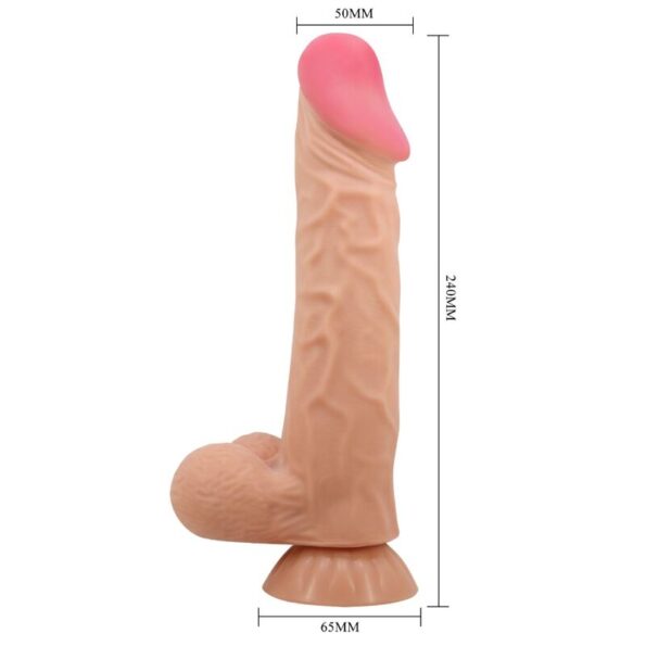 PRETTY LOVE - SÉRIE SLIDING SKIN GODE RÉALISTE AVEC VENTOUSE SLIDING SKIN TÉLÉCOMMANDE FLESH 24 CM-PRETTY LOVE HIGH GRADE-sextoys-lingerie-bdsm-hygiène-sexshop