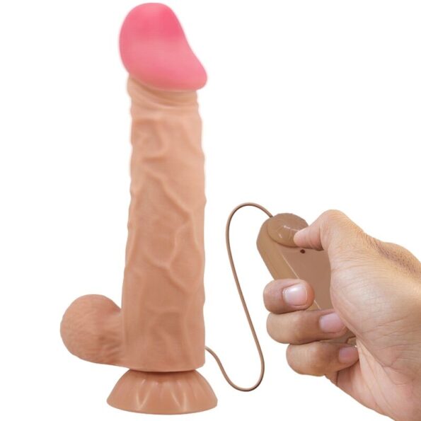 PRETTY LOVE - SÉRIE SLIDING SKIN GODE RÉALISTE AVEC VENTOUSE SLIDING SKIN TÉLÉCOMMANDE FLESH 24 CM-PRETTY LOVE HIGH GRADE-sextoys-lingerie-bdsm-hygiène-sexshop