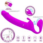 PRETTY LOVE - ZANINI STRAPLESS STRAP-ON 10 VIBRATIONS VIOLET-PRETTY LOVE-sextoys-lingerie-bdsm-hygiène-sexshop