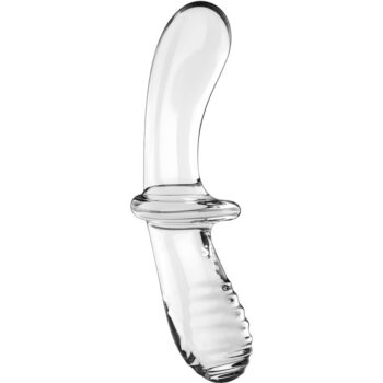 SATISFYER - GODE DOUBLE CRISTAL TRANSPARENT-SATISFYER CRYSTAL-sextoys-lingerie-bdsm-hygiène-sexshop