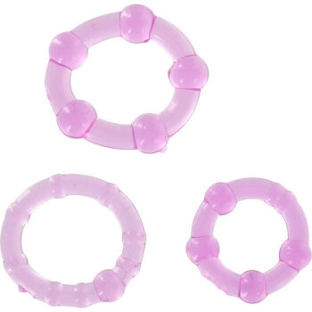 SEVEN CREATIONS - ENSEMBLE DE TROIS ANNEAUX PÉNIS LILAS-SEVEN CREATIONS-sextoys-lingerie-bdsm-hygiène-sexshop