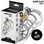 ADDICTED TOYS LOCKED - CAGE À PÉNIS EN MÉTAL AVEC VERROU ARGENT TAILLE M-ADDICTED TOYS LOCKED-sextoys-lingerie-bdsm-hygiène-sexshop