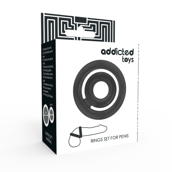 ADDICTED TOYS - POTENZ- C-RING PÉNIS NOIR-ADDICTED TOYS-sextoys-lingerie-bdsm-hygiène-sexshop
