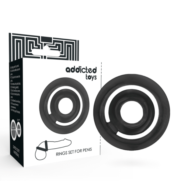 ADDICTED TOYS - POTENZ- C-RING PÉNIS NOIR-ADDICTED TOYS-sextoys-lingerie-bdsm-hygiène-sexshop