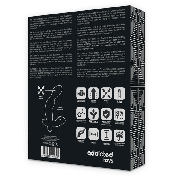 ADDICTED TOYS - STIMULATEUR ANAL PROSTATE RÉALISTE SILICONE P-SPOT VIBE-ADDICTED TOYS-sextoys-lingerie-bdsm-hygiène-sexshop
