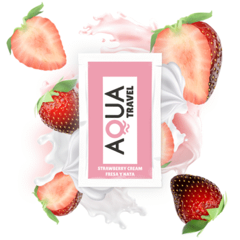 AQUA TRAVEL - LUBRIFIANT À BASE D'EAU SAVEUR CRÈME DE FRAISE 6 ML-AQUA TRAVEL-sextoys-lingerie-bdsm-hygiène-sexshop