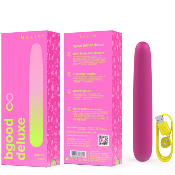 B SWISH - VIBRATEUR RECHARGEABLE B SWISH - BGOOD INFINITE DELUXE SILICONE ROSE-B SWISH-sextoys-lingerie-bdsm-hygiène-sexshop