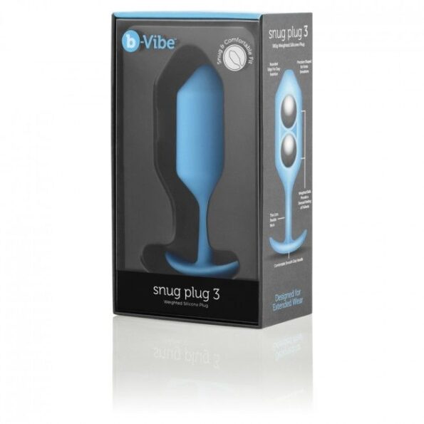 B-VIBE - SNUG PLUG ANAL 3 BLEU CIEL-B-VIBE-sextoys-lingerie-bdsm-hygiène-sexshop
