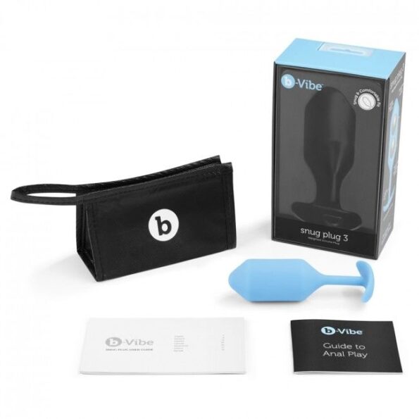 B-VIBE - SNUG PLUG ANAL 3 BLEU CIEL-B-VIBE-sextoys-lingerie-bdsm-hygiène-sexshop