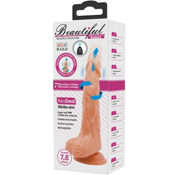 BAILE - BODACH VIBRATEUR RÉALISTE AVEC VENTOUSE TÉLÉCOMMANDE-BAILE DILDOS-sextoys-lingerie-bdsm-hygiène-sexshop