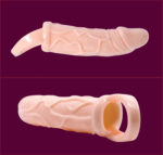 BAILE – GAINE DEXTENSION DE PÉNIS AVEC VIBRATION ET SANGLE POUR TESTICULES 13.5 CM
