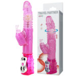 BAILE - PARTENAIRE DE VOYAGE ROTATEUR HAUT ET BAS LAPIN ROSE-BAILE ROTATIONS-sextoys-lingerie-bdsm-hygiène-sexshop