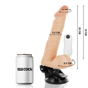 BASECOCK - VIBRATEUR ARTICULABLE TÉLÉCOMMANDE NATUREL 20 CM -O- 4.5 CM-BASECOCK-sextoys-lingerie-bdsm-hygiène-sexshop