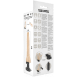BASECOCK – VIBRATEUR NATUREL RÉALISTE TÉLÉCOMMANDE AVEC TESTICULES 20 CM -O- 4 CM