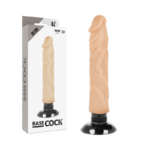 BASECOCK - VIBRATEUR RÉALISTE 2-1 NATUREL 20 CM -O- 4 CM-BASECOCK-sextoys-lingerie-bdsm-hygiène-sexshop