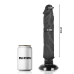 BASECOCK – VIBRATEUR RÉALISTE 2-1 NOIR 20 CM -O- 4 CM