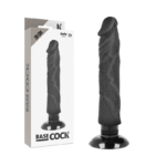 BASECOCK – VIBRATEUR RÉALISTE 2-1 NOIR 20 CM -O- 4 CM