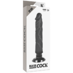 BASECOCK – VIBRATEUR RÉALISTE 2-1 NOIR 20 CM -O- 4 CM