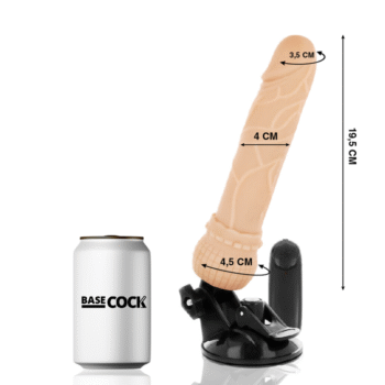 BASECOCK - VIBRATEUR RÉALISTE TÉLÉCOMMANDE NATUREL 19.5 CM -O- 4 CM-BASECOCK-sextoys-lingerie-bdsm-hygiène-sexshop