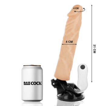 BASECOCK - VIBRATEUR RÉALISTE TÉLÉCOMMANDE NATUREL 21 CM -O- 4 CM-BASECOCK-sextoys-lingerie-bdsm-hygiène-sexshop
