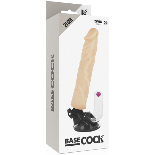 BASECOCK - VIBRATEUR RÉALISTE TÉLÉCOMMANDE NATUREL 21 CM -O- 4 CM-BASECOCK-sextoys-lingerie-bdsm-hygiène-sexshop