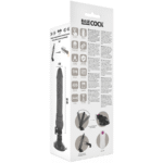 BASECOCK – VIBRATEUR RÉALISTE TÉLÉCOMMANDE NOIR 19.5 CM -O- 4 CM
