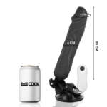 BASECOCK – VIBRATEUR RÉALISTE TÉLÉCOMMANDE NOIR 20 CM -O- 4 CM