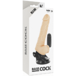 BASECOCK – VIBRATEUR TÉLÉCOMMANDE NATUREL RÉALISTE 18.5 CM -O- 4CM