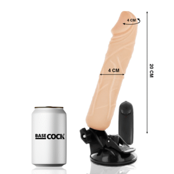 BASECOCK - VIBRATEUR TÉLÉCOMMANDE NATUREL RÉALISTE 20 CM -O- 4 CM-BASECOCK-sextoys-lingerie-bdsm-hygiène-sexshop