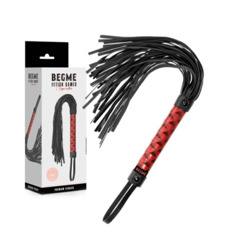 BEGME - FLOGGER EN CUIR VÉGAN ÉDITION ROUGE-BEGME RED EDITION-sextoys-lingerie-bdsm-hygiène-sexshop