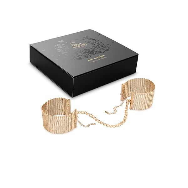 BIJOUX - DÉSIR MÉTALLIQUE MENOTTES MAILLE MÉTAL DORÉ BIJOUX - DÉSIR MÉTALLIQUE MENOTTES MAILLE MÉTAL DORÉ-BIJOUX DESIRE METALLIQUE-sextoys-lingerie-bdsm-hygiène-sexshop