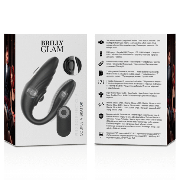 BRILLY GLAM- COUPLE TÉLÉCOMMANDE À IMPULSIONS ET VIBRANTES-BRILLY GLAM-sextoys-lingerie-bdsm-hygiène-sexshop
