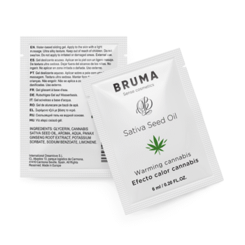 BRUMA - HUILE DE GRAINES DE SATIVA GEL GLISSANT RÉCHAUFFANT SAVEUR DE CANNABIS 6 ML-BRUMA-sextoys-lingerie-bdsm-hygiène-sexshop