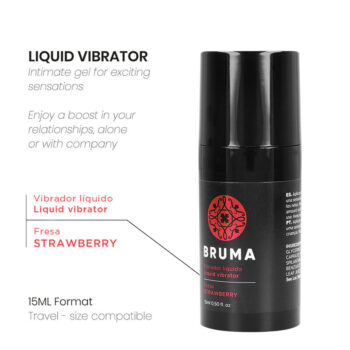 BRUMA - VIBRATEUR LIQUIDE ULTRA GLISSANT FRAISE 15 ML-BRUMA-sextoys-lingerie-bdsm-hygiène-sexshop