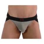 BURN - 001 JOCK BEIGE BRILLANT / NOIR XL-BURN-sextoys-lingerie-bdsm-hygiène-sexshop