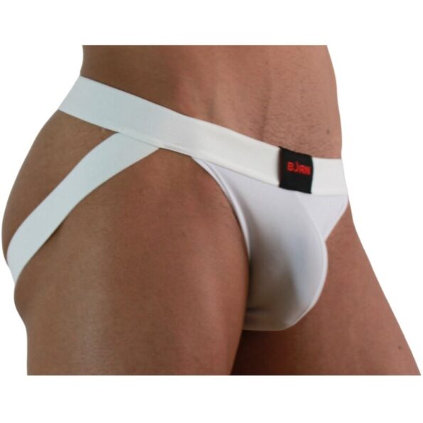 BURN - 007 JOCK LYCRA BLANC L-BURN-sextoys-lingerie-bdsm-hygiène-sexshop