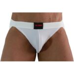 BURN - 007 JOCK LYCRA BLANC L-BURN-sextoys-lingerie-bdsm-hygiène-sexshop