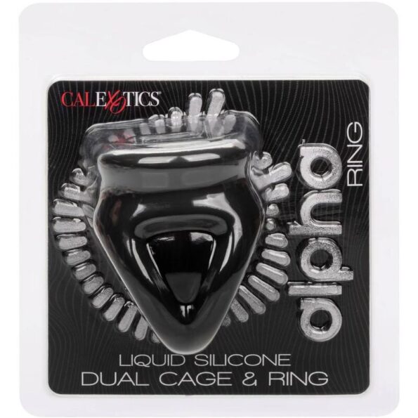 CALEXOTICS - ALPHA BAGUE DUAL CAGE NOIR-CALEXOTICS-sextoys-lingerie-bdsm-hygiène-sexshop