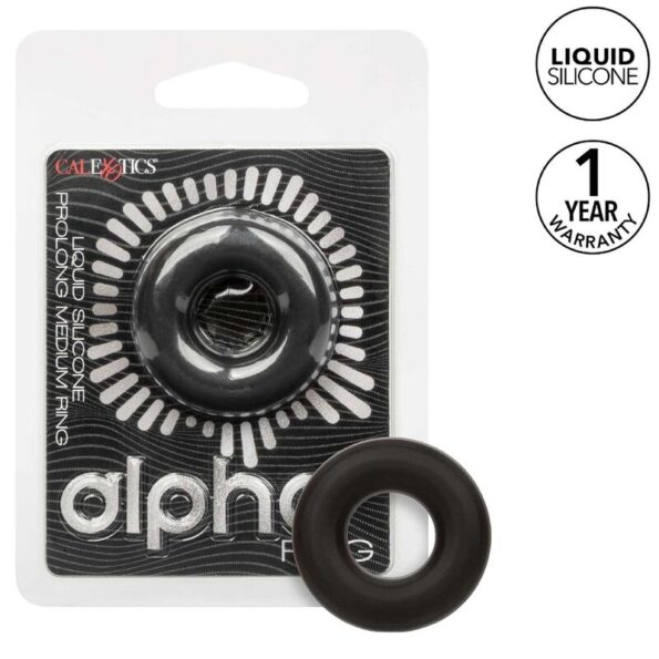 CALEXOTICS - ALPHA BAGUE MOYENNE PROLONG NOIR-CALEXOTICS-sextoys-lingerie-bdsm-hygiène-sexshop