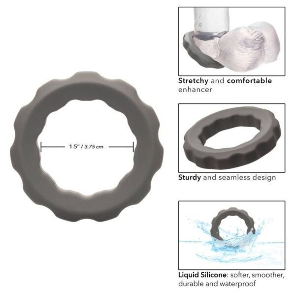 CALEXOTICS - BAGUE ALPHA ERECT GRIS-CALEXOTICS-sextoys-lingerie-bdsm-hygiène-sexshop