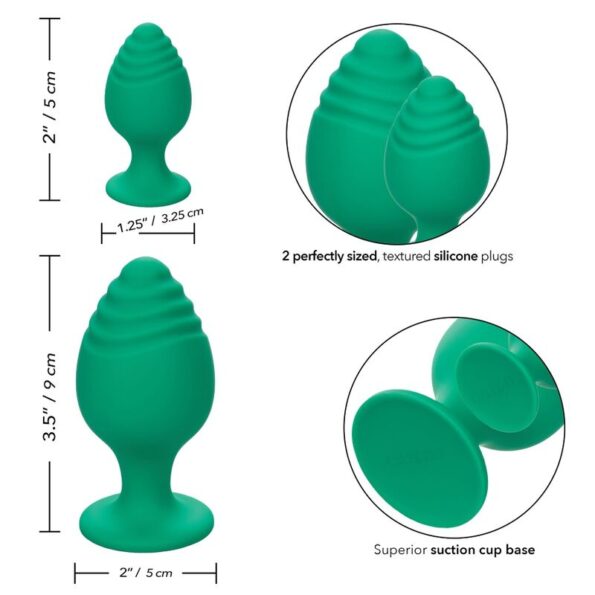CALEXOTICS - BOUCHON CHEEKY VERT-CALEXOTICS-sextoys-lingerie-bdsm-hygiène-sexshop