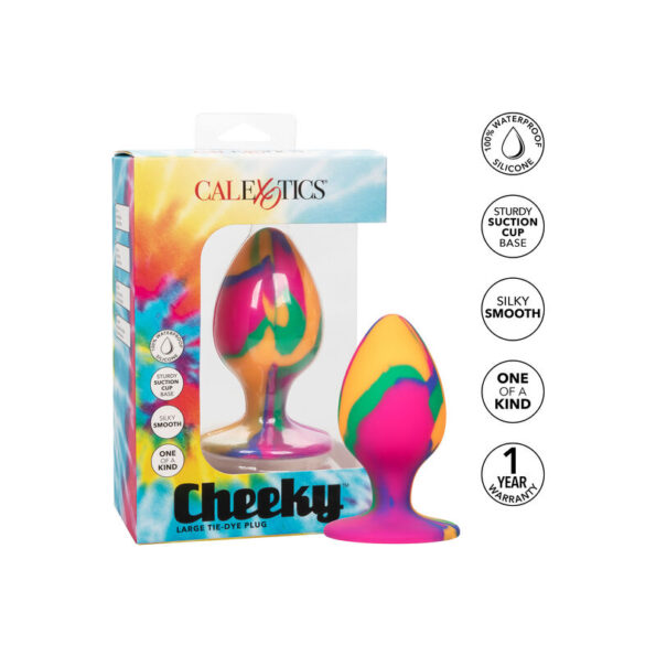 CALEXOTICS - CHEEKY GRAND PLUG ANAL TIE-DYE-CALEXOTICS-sextoys-lingerie-bdsm-hygiène-sexshop