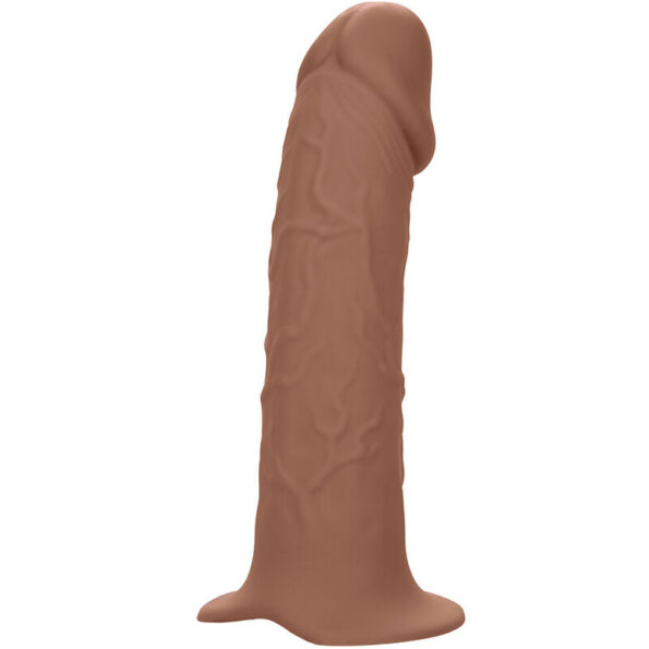 CALEXOTICS - EXTENSION PERFORMANCE MAXX RÉALISTE AVEC HARNAIS PEAU MARRON-CALEXOTICS-sextoys-lingerie-bdsm-hygiène-sexshop
