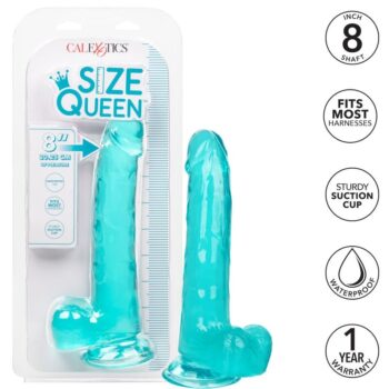 CALEXOTICS - GODE TAILLE REINE BLEU 20.3 CM-CALEXOTICS-sextoys-lingerie-bdsm-hygiène-sexshop