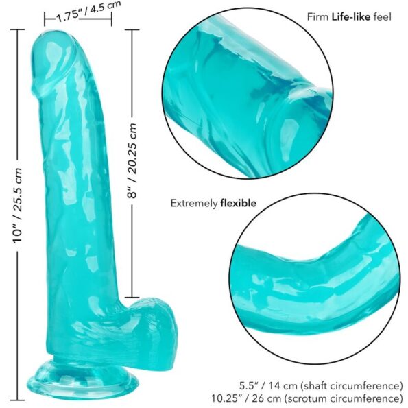 CALEXOTICS - GODE TAILLE REINE BLEU 20.3 CM-CALEXOTICS-sextoys-lingerie-bdsm-hygiène-sexshop