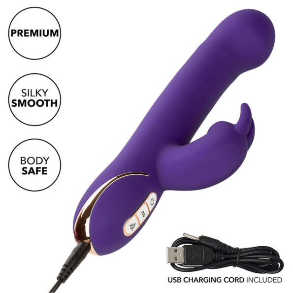 CALEXOTICS - JACK RABBIT VIBRATEUR ET STIMULATEUR 7 NIVEAUX DE VIBRATION ET ONDES STIMULANTES BLEU-CALEXOTICS-sextoys-lingerie-bdsm-hygiène-sexshop